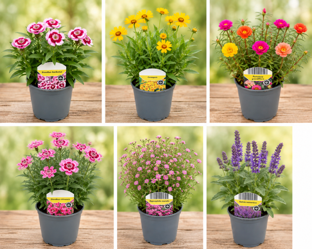 12er Set Bienenfreundliche Stauden für Garten und Balkon | Winterhart & Blühfreudig