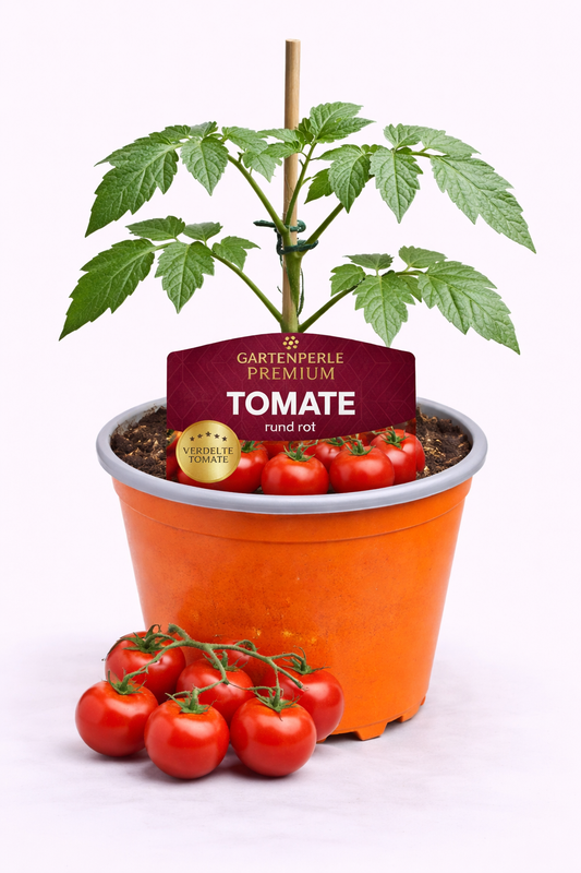 Veredelte Tomate „rund rot“ 🍅 extra ertragreich & widerstandsfähig (10,5 cm Topf)